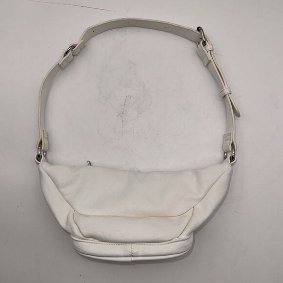 John Galt Brandy Melville White Multi Zippered Made In Italy Belt Bag Fanny Pack - Picture 12 of 13